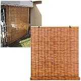 Bambusrollo Sonnenschutz Bambus Rollo Jalousine Anpassen Breite 85cm 100cm 115cm 120cm 130cm 135cm 150cm Natur Schilf Vorhang Fenster Sonnenschutz Raffrollo, Handgewebt
