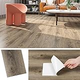 Livelynine Vinylboden Selbstklebend Fliesenoptik 16 Fliesen PVC Fliesen Selbstklebend Holzoptik Braun 90x15CM PVC Bodenbelag Holzoptik Sonoma Eiche Fliesenfolie Boden Holzoptik Bad Küche Wandfliesen