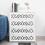 Fdit Schuhschrank, Schrank, Holz, Flip-Organizer, Regal, Weißer Spind, WPC, Speisekammerschrank, 4 Etagen, Organizer, Schrank, Aufbewahrungsschrank, Schuhschränke