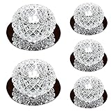 WLBHWL 5 Stück Kristall-LED-Einbaustrahler, 3 W/5 W, Runder LED-Strahler, 4,7 Zoll, Moderne Kristall-Deckenleuchte Für Flur, Foyer, Küche, Eingangsbereich, Bunte Innendekoration, Spot-Licht