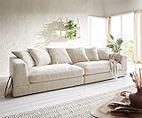 DELIFE XXL Sofa Justo Chenille Beige 310x110 cm