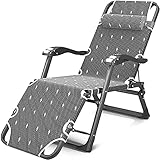 MKYOKO Klappbare Gartenliege, Strandgarten, Camping, Angeln, Liegestuhl, verstellbare und abnehmbare Kopfstütze, Außenpool/Liegestuhl (CD)