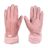 Heizhandschuhe USB-Heizung 3-Gang-Temperaturregelung Elektrische Heizhandschuhe Weiblicher Winter Warmes Elektroauto Outdoor-Reiten Elektrische Heizhandschuhe Warme Handschuhe für (Pink, One Size)