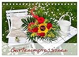 Romantische Gartenimpressionen (Tischkalender 2024 DIN A5 quer), CALVENDO Monatskalender