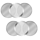 lehua Wiederverwendbares 6 Pack Kaffee Filter Gewebe Aus Metall für die Kaffee Espresso, Silber