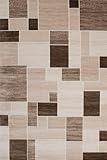 Lalee 347224845 Designer Teppich Weich Muster Modern Patchwork Größe 200 x 290 cm, beige