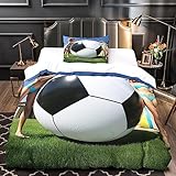 LAMPPE 10590033588_1497241992 3 Teilig Bettbezug Set for Children Boys Girls 3D-Bettbezug Aus Weicher Mikrofaser Bettbezüge Bettwäsche Set Mit Reißverschluss Und Kissenbezug Single（135x200cm）