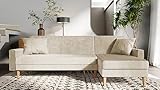 GREKPOL Ecksofa Lila Poso Sofa Couch mit Schlaffunktion - Universal (Poso 110 Hellgrau)