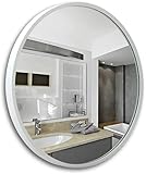 Schminkspiegel Runder Wandspiegel mit Birkenrahmen, Moderne Raumdekoration, Wandhalterung, einfach und elegant für Eingangsbereiche, Waschräume, Wohnzimmer, an der Wand montierte Kosmetikspi