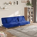 ZEYUAN Schlafsofa 2-Sitzer mit Fußhocker, Wohnungen, Couch Mit Schlaffunktion, Loungesofa, Relaxsofa, Sofabett, Schlaf Sofa, Bettcouch, Schwarz Stoff