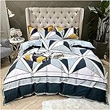Bettwäsche- und Kissenbezüge-Set für Zuhause oder Hotel Bettwäsche-Set, 4-teiliges Set (1 Bettbezug, 1 Bettlaken und 2 Kissenbezüge), Doppelbett-Bettbezug-Set, Schlafzimmer-Serie