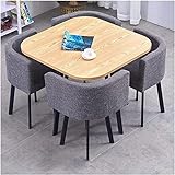 Moderner Konferenztisch, Business-Couchtisch, Couchtisch und Stuhl-Set, Schlichte Möbel, Wohnzimmer, Arbeitszimmer, Wohnung, Ausstellung, 90 cm, quadratischer Tisch, Küche, Esstisc