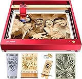 xTool D1 Pro Laser Graviermaschine Rot - 60W CNC Lasergravierer und Laser Cutter, 10W Ausgangsleistung, 24000mm/min, 4 Grenzwertschalter, Lasergravur für Holz, Glas, etc (430x400mm)