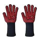 Ofenhandschuhe - Grillhandschuhe Feuerfeste Handschuhe Grillhandschuhe Silikon Rutschfeste Waschbare Ofenhandschuhe - Lange Küchenhandschuhe für Grillen Grillen Kochen Backen Schneiden