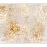 murando Fototapete Abstrakt 350x256 cm Vlies Tapeten Wandtapete XXL Moderne Wanddeko Design Wand Dekoration Wohnzimmer Schlafzimmer Büro Betonoptik Mosaik beige gold f-A-10067-a-a