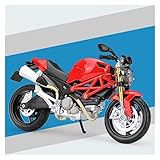 ETHORY Motorradmodell Legierung 1:12 Du-ca-ti Monster 696 Legierung Motorrad Modell Druckguss Metall Simulation Spielzeug Straßenrennen Motorrad Modell Kinder Geschenk (Farbe : Rot)