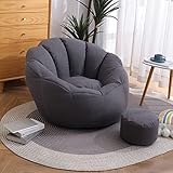 CSstone Bean Bag Sitzkissen Sessel Bodenkissen Aufbewahrungstasche Wohnzimmer Garten (Nur Cover) Hocker Kinder Sitzsäcke Möbel Kissen Sofa,Dark Gray