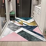 RUGMRZ Tepiche Für Wohnzimmer Area Rug Mehltau-mattgrau geometrisches Muster Wohnzimmer Teppich kann seit vielen Jahren verwendet Werden Outdoor Teppich XXL 90 x 190 cm