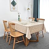 NINGHOME Küche Esstisch Kunststoff,137x215cm,Wachstuch mit Chic Stil - Abwischbare PVC Wachstuchtischdecke Wasserabweisend Rechteckige - Strapazierfähiges Tischdecke