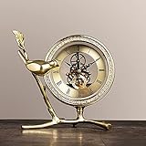 Kaminuhr, klassischer Retro-Wecker, batteriebetrieben, Retro, kein Ticken, geräuschlos, Quarz-Regal-Schreibtischuhr, antike Vintage-Tischuhr