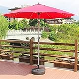 MINDONG HZH Terrassenschirm, Sonnenschirme, Garten, Outdoor, 2,7 m, Garten, tragbar, mobil, Balkon, Strandschirm, Sonnenschutz mit Kippmechanismus für Urlaub und kommerzielle Veranstaltungen