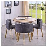 Esstisch Set, Massivholztisch und Stuhl, Lounge, Besprechungsraum, Café, Büro, Rezeption, moderner runder Esstisch und Stühle, einfacher kleiner runder Tisch, Wohnzimmer, Balkon, Tisch und Stühle, Sch