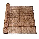 Bambusrollo Outdoor Wetterfest,Schilf Vorhang,Bambus Raffrollo Sonnenschutz,Verdunkelungsrollo Rollo Seitenzugrollo,Hitzeschutz und Sichtschutz,Außenbereich Bambu Jalousien,für Fenster und Türen (Siz