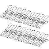 Stainless Steel Sock Drying Rack, Swivel Hook Wind-Proof Clothes Hanger Rack for Socks, Underwear, Shoe Insoles, Baby Clothes, Gloves (100 peg)