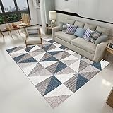 RUGMRZ Büroteppich Teppich Outdoor Teppich Salon Grau Fuzzy-Dreieck-Retro-Muster Studie Mehrere Größen Grau 80X120Cm Teppiche Fürs Kinderzimmer 2Ft 7.5''X3Ft 11.2''