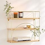 XENITE Quadratisches dreistöckiges Metall-Schweberegal zur Wandmontage, Wohnzimmer-Schlafzimmer-Blumenregal/Bücherregal/Weinregal, schön gestaltet Wandstativ