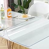 Tisch Folie Schutz 45x80cm, Öl- und wasserdicht, Abwaschbare Tischdecke Meterware Breite Und Länge Wählbar, Platzset Silikon für Niedrige Tische, Esstische, 2mm Filet