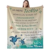 RESPRO Personalisierte Geschenke für Meine Tochter Decke von Mama, Papa, super weiche Brief Decke, Liebe Decke positiv ermutigen Ihren Sohn, Geschenke für Geburtstag Abschluss（150 * 200）