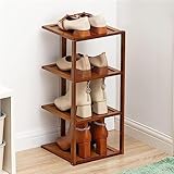 ZUQOACY Schuhregal Aus Holz, Hoch, Schmal, Schuhregal, Geschlossen, Grob, Verstellbar, Schuhschränke, Ständer, Ebenen, Schuhaufbewahrung Hoch (Color : 2, Size : 4 storeys)