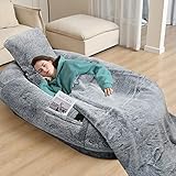 GXSDYYDS Hundebett,XXL Hundebett Grosse Hunde 135x85x30cm Hundebett für Menschen - Das Original - OrthopäDisches Hundebett Flauschig Hundekissen Hundekörbchen Waschbar Hundesofa mit Decke und Kissen