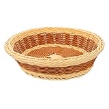 1pc Gemüse Eingangsbereich Haushalt Schreibtisch Organisation Snack Regale Tisch rund Korb Theke WoveNüsse KitchePantry for natürliche Weide dekorative Schüssel Gemüse handgemachte Lebensmittel Küchen