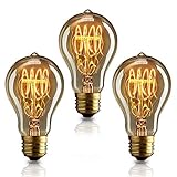 HASWEX Moderner Kronleuchter, 3 x Edison-Glühbirne, E27, 40 W, A19-Glühbirne