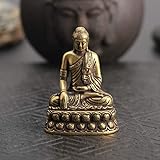 SUPERHAU Retro Messing Buddha Statue Mini tragbare Tasche sitzen Buddha Skulptur Home Decor Office Desk Dekorationen Ornamente