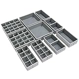 Homsorout 12 Stück Schublade Organizer Faltbare Aufbewahrungsbox Stoff Schubladen ordnungssystem Schrank Organizer für Kleidung, BHS, Socken, Unterwäsche, Krawatten, Schals