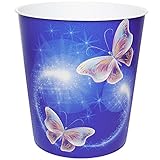 alles-meine.de GmbH Papierkorb/Behälter - bunte Schmetterlinge - 10 Liter - aus Kunststoff - Mülleimer/Eimer - Aufbewahrungsbox für Kinder/Büro - Mädchen & Jungen - Abf..