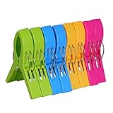 Txyk 8 Stück Wäscheklammern, Handtuchclips, Strandtuchclips, Winddichte Clips am Strand und Liegen für Wäsche, Strandtuch, Badetuch, Teppich usw.