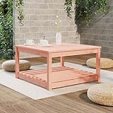Tidyard Couchtisch Beistelltisch Garten Gartentisch Kaffeetisch Teetisch Holztisch Balkontisch Terrassentisch Gartenmöbel Massivholz Douglasie 82,5x82,5x45 cm