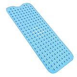 Nifogo Duschmatte badewannenmatte Antirutschmatte Badewanne Rutschmatte Anti Rutsch Matte Extra Lange Bad Saugnapf Schimmel Waschmaschinenfest 100 x 40c(Hellblau)