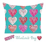 GADXE Abdeckungen Fall Dekorationen Tag Valentinstag Kissenbezug Für Sofa Überwurf Couch Valentinstag Überwurf Kissen Kissen Kissenbezüge Kissenbezug Kissenhüllen 40 40 (C, One Size)