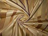 100 % Seiden-Taft, Satin, gestreift, goldfarben, TAF72[5]