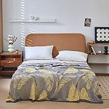 Extra Large Muslin Bedspread,4 Jahreszeiten Bettdecken 135 X 200,LuxuriöSe Leichte Bettdecke, Flauschige Bettdecke, Atmungsaktive KüHle Decke, Ganzjahresbettdecke, Doppel-Kingsize