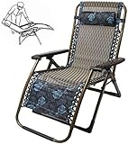 MIXMEY Loungesessel, Sonnenliege, verstellbare Rückenlehne, Zero Gravity Liegestuhl, tragbare Liegestühle, zusammenklappbar (Farbe: Blau)