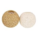 DOITOOL 2 Stück Kugel-Takraw-Lampenschirm Rustikale Leuchten Hängender Kronleuchter Outdoor-Pendelleuchten Stehlampenschirm Rustikale Lampe Küchenleuchten Lampenschirm Dekor