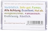 Lobkärtchen Erwachsene / 100 Papierkärtchen: Würdigen Sie Ihre Mitmenschen nachhaltig!