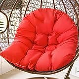 JoboJi Einfarbig/Hängekorb/Korbstuhl/Schaukel/Sitzkissen/Komfort/Atmungsaktiv/Cord/Stuhlauflage/Kissen/für/Terrassenstuhl/Loungesessel,Rot,100 * 80 * 18