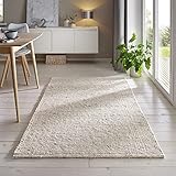 Taracarpet Gewalkter Handwebteppich Helsinki aus hochwertiger Schurwolle hergestellt in der EU fürs Wohnzimmer, Esszimmer, Schlafzimmer und die Küche geeignet 060x120 cm beige